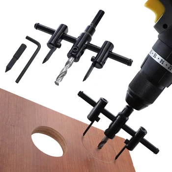 

Woodworking Hole Opener Metal Wood Circle Hole Saw Drill Bit Glass Drilling Tool Aircraft Type Wood Circle Hole Saw Cutter