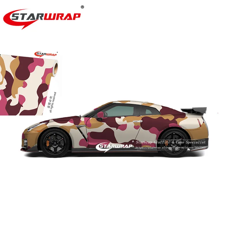 Star wrap 6 видов камуфляжная виниловая пленка камуфляжная Автомобильная обертка пленка для стайлинга автомобиля велосипед компьютер ноутбук скутер мотоцикл