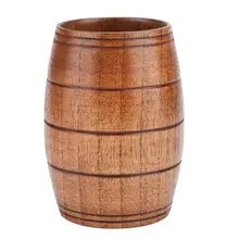 Бытовая натуральная классическая деревянная чашка для воды, пива, кофе, молока, чая, чашка для большого живота, пива, кофе, молока, сока, чая, деревянная чашка