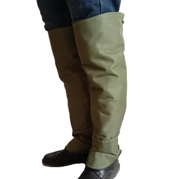 

1pair Guard Warmer Waterproof Canvas Snake Protection Legging Safety Hiking Gaiter Walking Cover Half Chaps Outdoor Climbing