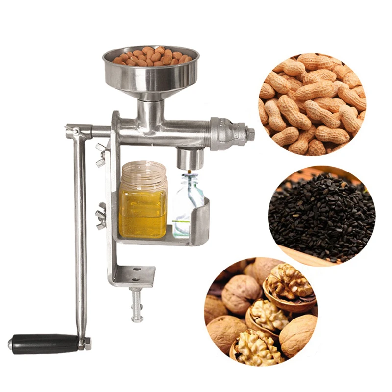 

Manual Oil Press Machine Expeller Household Oil Extractor Peanut Nuts Seeds Oil Press Machine