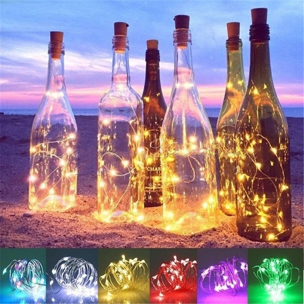 

LED Garland Copper Wire Corker String Fairy Lights for Glass Craft Bottle New Year Christmas Valentine Wedding Decor Night Light