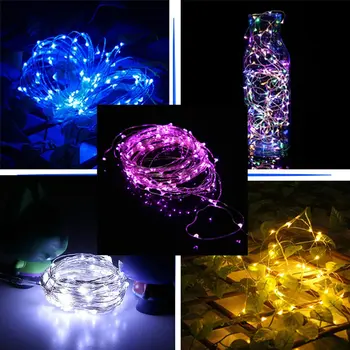

10 Meters 100 Lights Solar Copper String String Holiday Lights Christmas Tree Lights Led Silver Line Lights