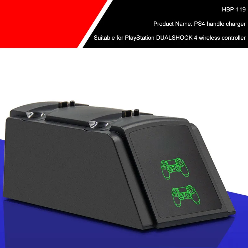 Для PS4 контроллер зарядное устройство usb зарядная док-станция со светодиодный светильник для sony Playstation 4/PS4/Pro/тонкий беспроводной контроллер