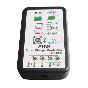 

6V12V Portable 3A Indicator Courtyard Overload Protection Solar Controller Battery Regulator PWM Power String Lights Switch