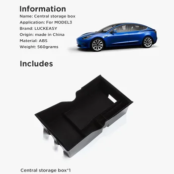 

Central Car Storage Box For Tesla Model 3 Tidying Organizer Multi-layer design