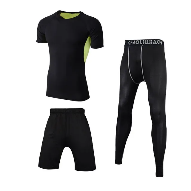 Men Sportswear Compression Sport Suits Quick Dry Running Sets Clothes Sports Joggers Training Gym Fitness Tracksuits Running Set Men sportswear 3-3