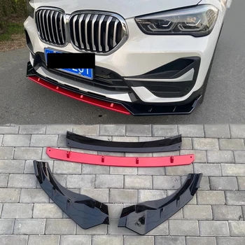 

4pcs Paint black Car Front Bumper Lip Splitter Lip Protection Protector Diffuser Spolier For BMW X1 F48 2020 2021