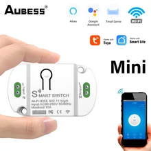 

Abuess Tuya Wifi Smart Switch 10A Timer Breaker Wireless Remote Lights Switch Module App Voice Control Switches Home Supplies