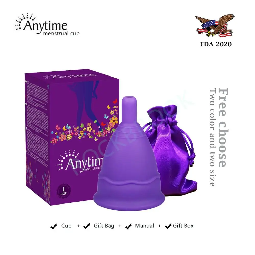 

Feminine Hygiene Menstrual Cup Reusable 100% Medical Grade Silicone Product Lady Menstruation Discharge Valve Menstrual Cup FDA