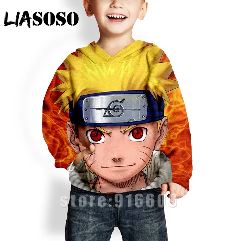 Забавная толстовка с 3D принтом для женщин и мужчин Uzumaki Naruto, Детская толстовка с изображением Какаши, Детская толстовка с капюшоном в стиле Харадзюку