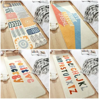 

NEW Carpets for bed room Minimalist Living Room mat Cartoon Hand-Painted Non-Slip Foot Rug Bedroom Bed Beside Lamb Velvet Carpet
