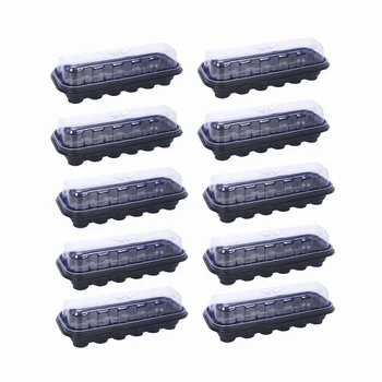

10Pc 2 In 1 Sowing Seedling Tray With 12 Holes Creative Garden Flower Planter Pot For Planting Seedlings Propagation Germination