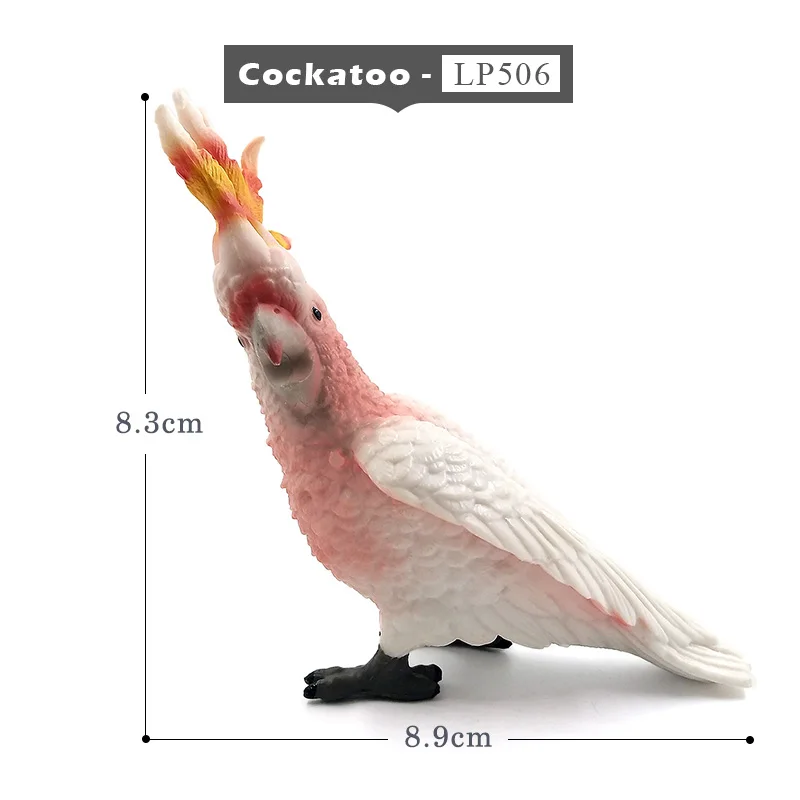 Cockatoo Имитация индейки птица курица ферма ПВХ Модель Животного Фигурка домашний декор миниатюрное украшение для сада в виде Феи современные аксессуары - Цвет: Cockatoo