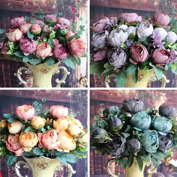 

Artificial Peony Silk Flowers Bridal Hydrangea Decor Flower Arrangement