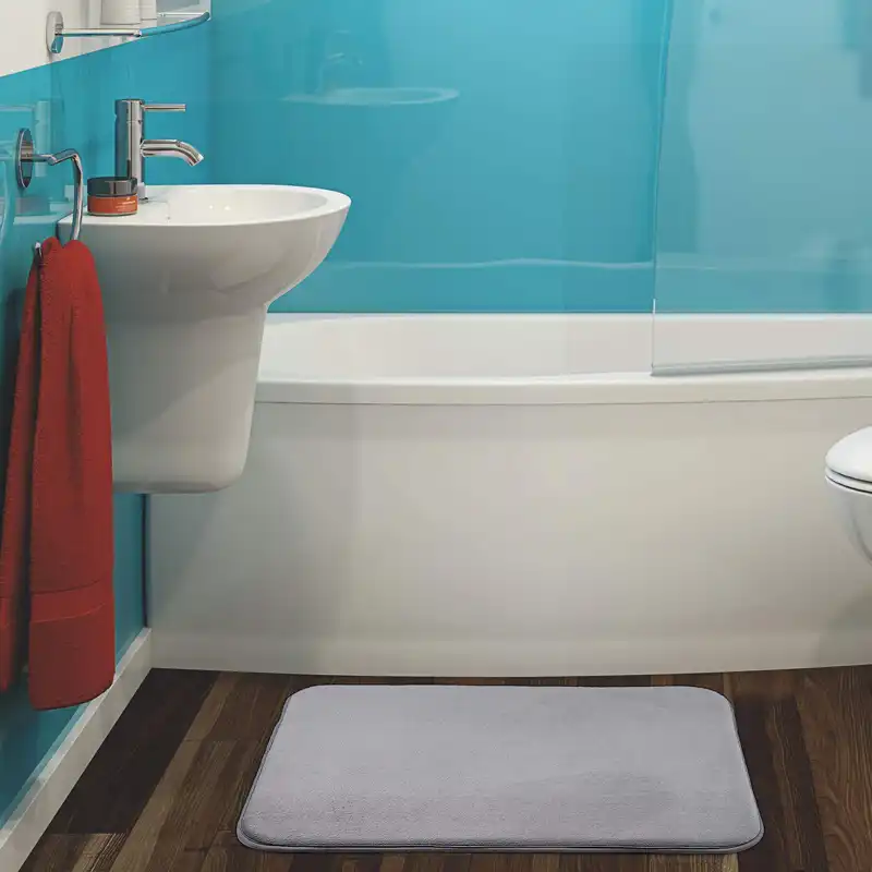 Extra Thick Grey Memory Foam Bath Mat Non Slip Absorbent Bath Rug For Bathroom Rugs Large Kitchen Mats Washable Shower Carpets Bath Mats Aliexpress