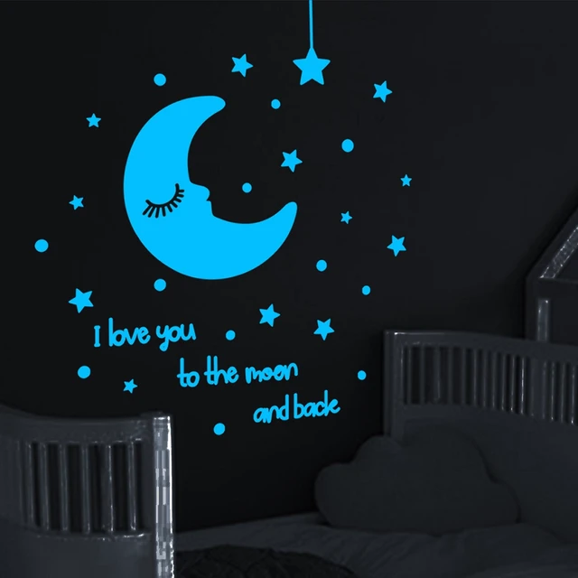 Glowing Star Sticker Glow in the Dark Stars Ceiling Stickers Kids Wall  Stickers Moon Wall Decals for Baby Bedrooms Decoration - AliExpress