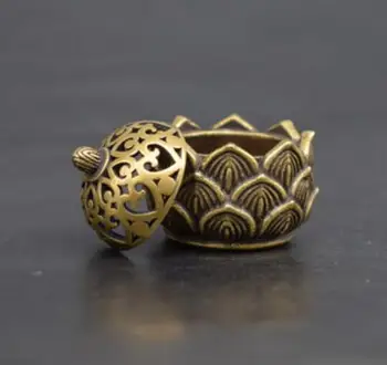 

Chinese pure brass Small incense burner small statue #3