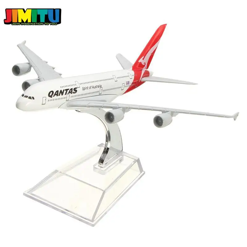JIMITU металлическая модель самолета 16 см A380 австралийские весы Qantas настольная