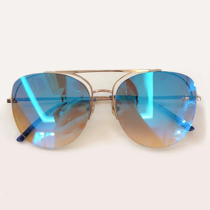 No6 Sunglasses Ретро овальные солнцезащитные очки для женщин, женские винтажные хип-хоп солнцезащитные очки с золотой металлической оправой, женские роскошные Брендовые очки - Цвет линз: No6 Sunglasses