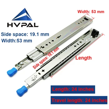 

HVPAL 600 mm 24 inches full extension 115 kg ball bearing heavy duty lock drawer slides for the drawer in the moving safe