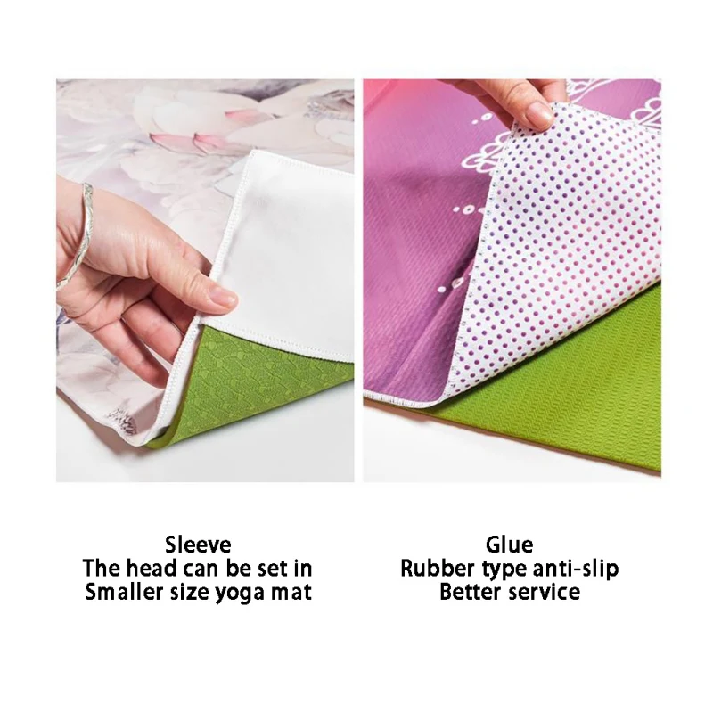 Yoga Mat Non-slip Female Sweat Absorption Beginner Folding Portable Fashion Multifunction Blankets 65*183CM 80*183CM