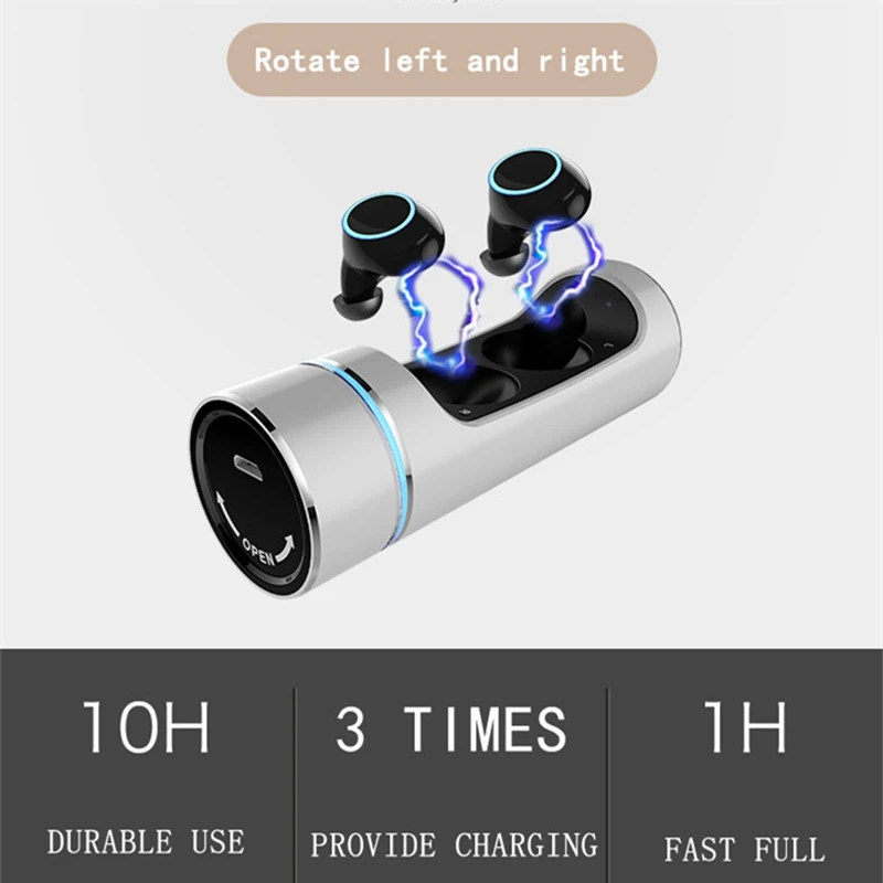 CLAITE E8 TWS Wireless bluetooth Earphone DSP Noise Reduction Hifi Smart Touch Waterproof Sport Headset With Mic for X XR Huawei