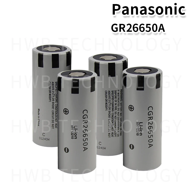 6 шт./лот Новинка для Panasonic Оригинал 26650 CGR26650A 3 7 V 2650mAh литий ионная аккумуляторная