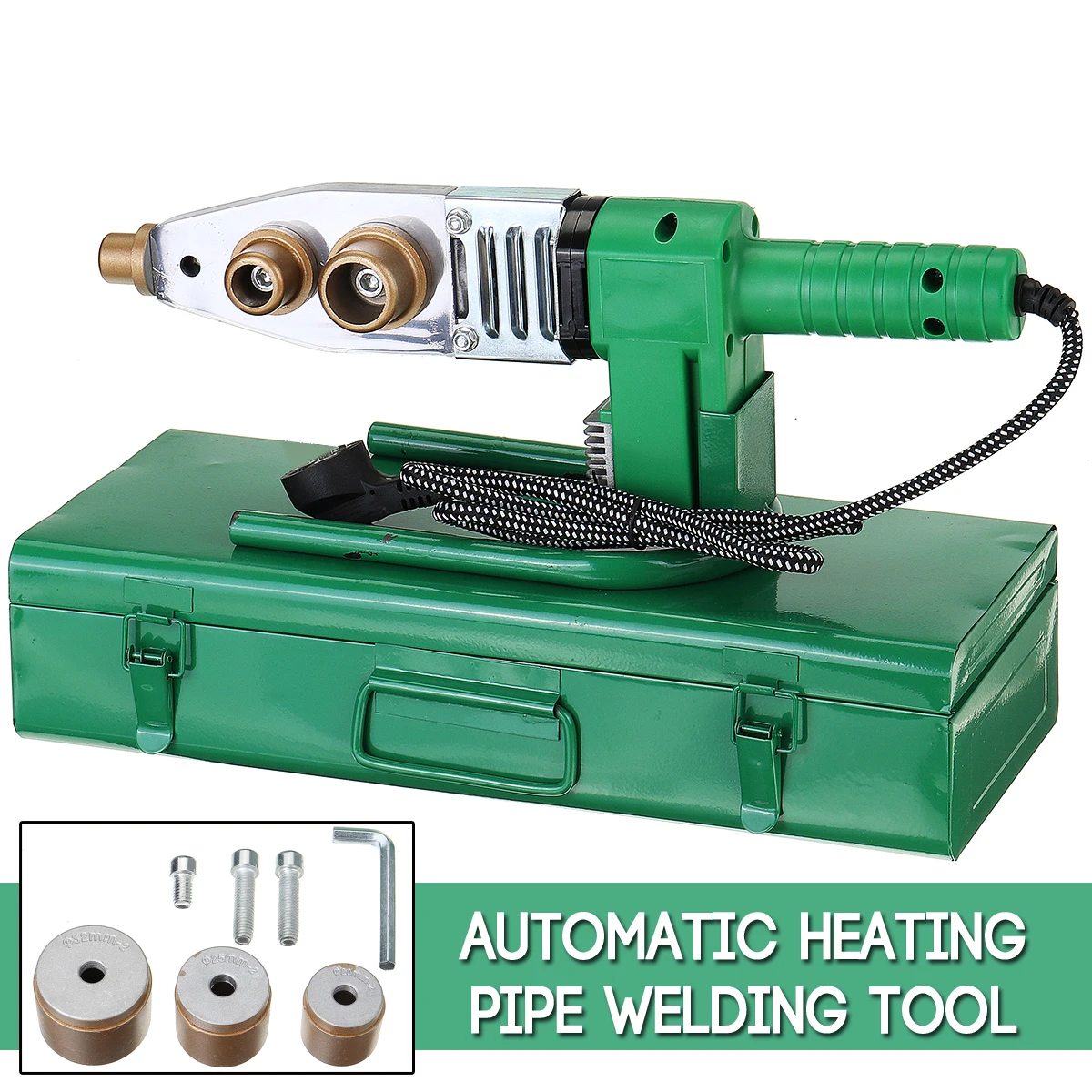 Máquina de soldadura de tubos eléctricos, juego de cabezales de herramientas de calefacción para PPR PB, tubo de plástico PE PPR, soldador de termofusión, Control de temperatura