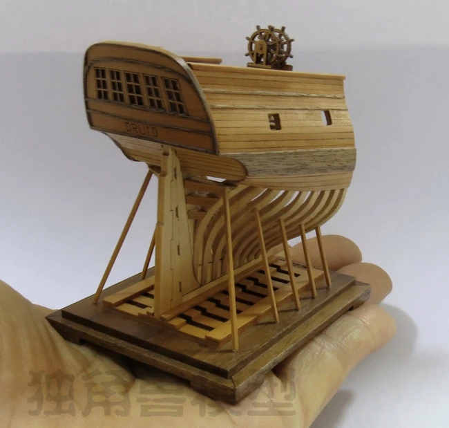 

NEW Scale 1/128 UK Royal Navy DRUID section ship model kits Series 1 : Stern section model Luxury Tail ship wood model