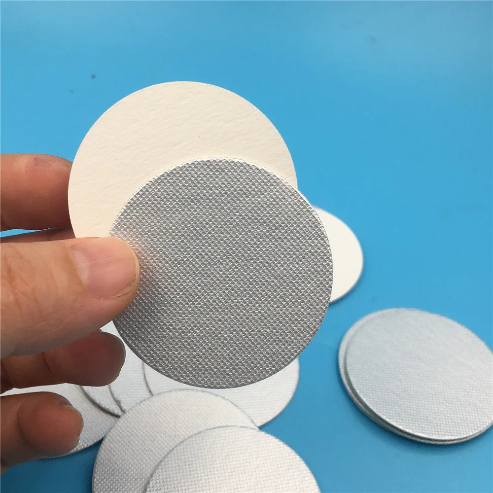 500pcs Silver aluminum foil sealing glass bottle plastic bottle seal to prevent leakage free shipping 100pcs free shipping 50ml 100ml 120ml 150 200g white plastic packing hose bottle flip cap gel cream lotion empty container seal