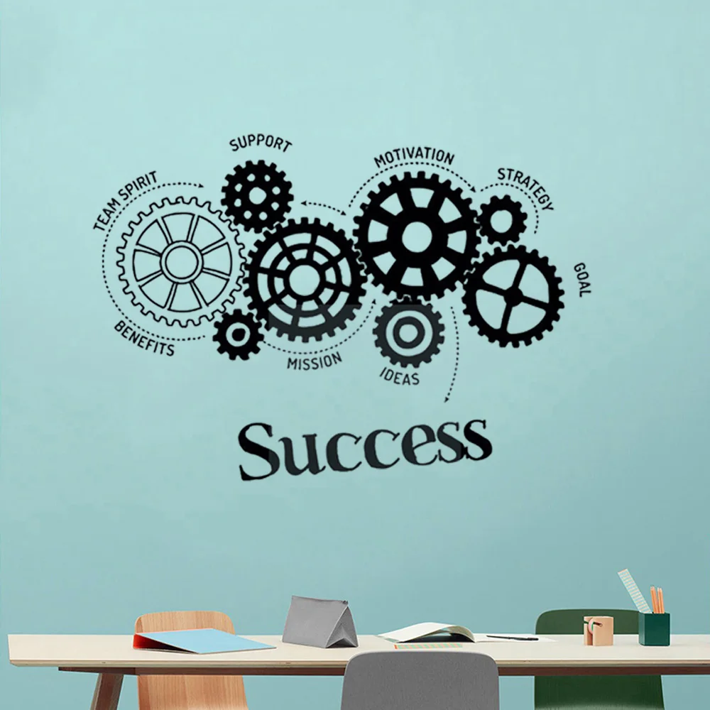 Success Gear s настенная художественная наклейка командный дух Цитата Настенная