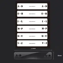6 шт. практичный A-Z проигрыватель cd классификационная карта индекс запись делитель музыка винил Сортировка этикетка Алфавит Tab тег акрил