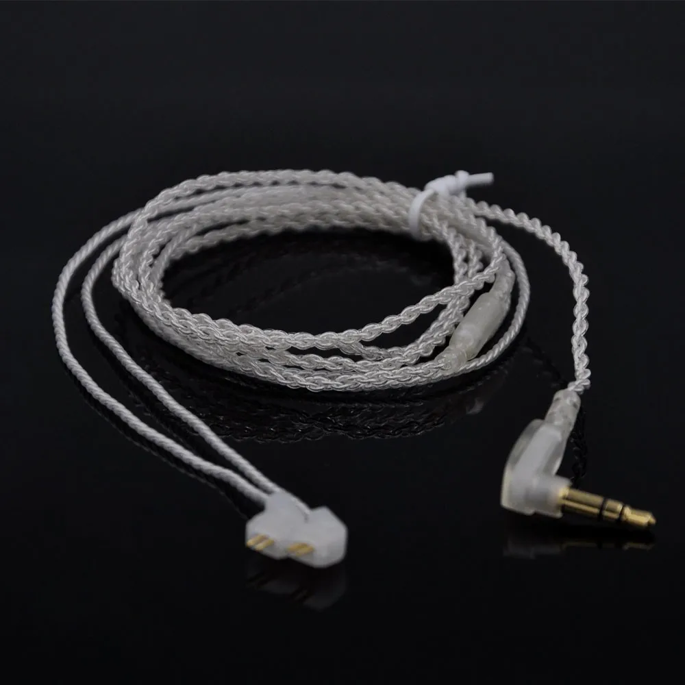 KZ ZST ZS10 ES3 ES4 кабель 2pin 0,75 мм Модернизированный посеребренный кабель для наушников кабель для обновления KZ ZST ZS10 ES4 KZ AS10 KZ BA10