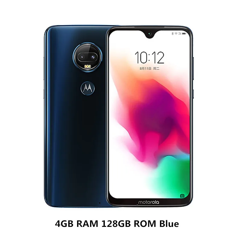4GB 128GB Blue Мобильный телефон Motorola Moto G7 Plus Android 9, 6,24 дюймов, 16 МП, двойная камера заднего вида, 4 ГБ/6 ГБ, 128 ГБ, восьмиядерный смартфон Snapdragon 636, 4G - Цвет: 4GB 128GB Blue