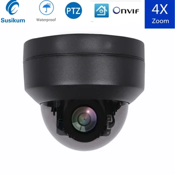 

IP Camera outdoor POE PTZ 4X Zoom Mini Speed Dome Metal Waterproof 4MP POE CCTV Security Onvif IP Camera