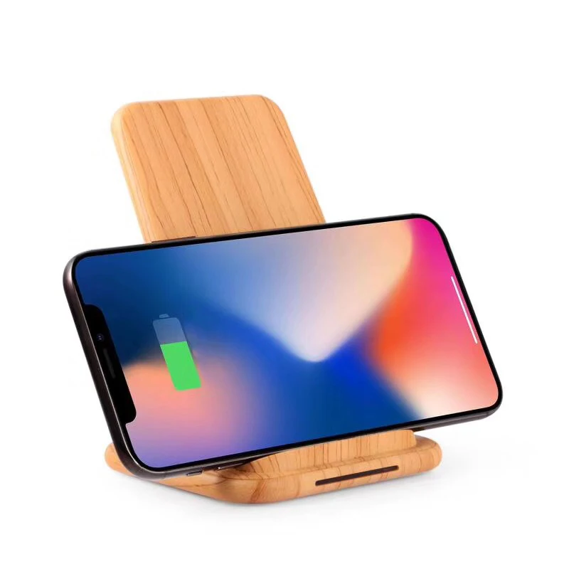 Дерево 10 Вт QI стандарт для Apple/Android беспроводное быстрое зарядное устройство для huawei Xiaomi мобильное вертикальное Беспроводное зарядное устройство Быстрая зарядка