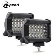 Nlpear 2x" 36 Вт 54 Вт 72 Вт Светодиодный светильник для грузовых автомобилей тракторов внедорожный внедорожник 4WD 4x4 Лодка ATV точечный комбинированный светодиодный светильник 12 В