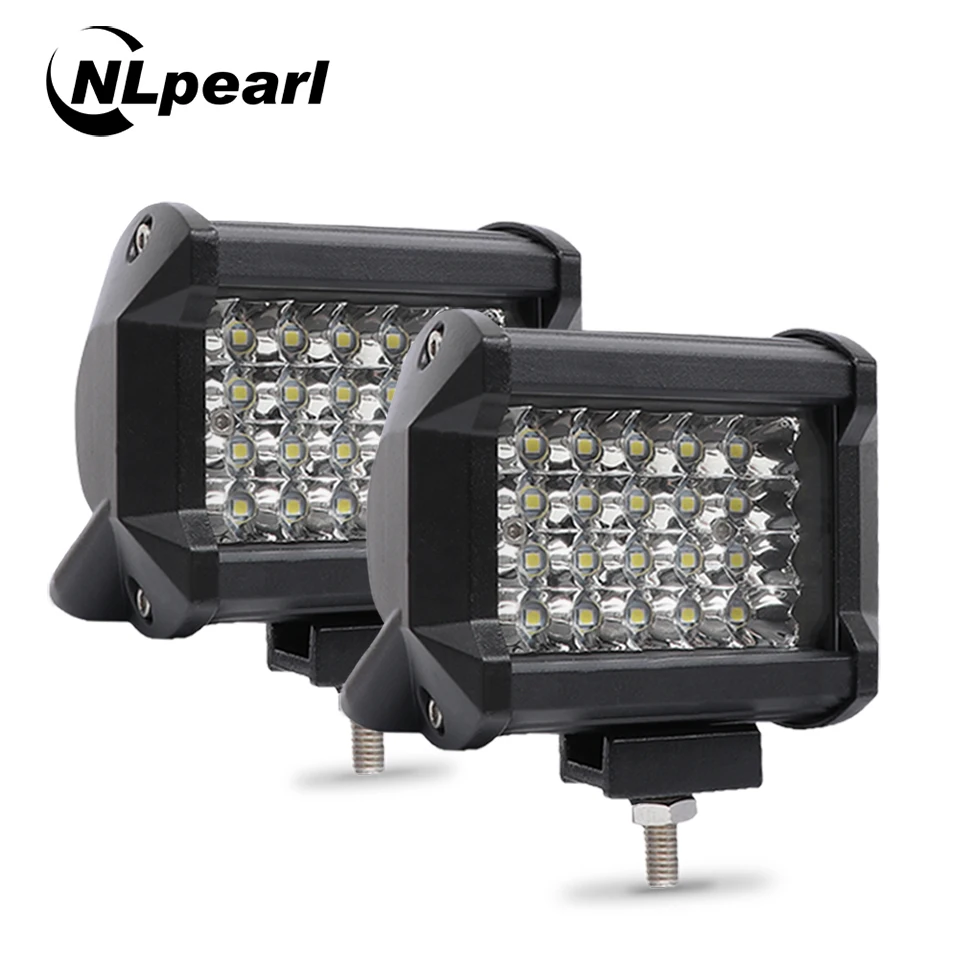 2x White 7/" 36W LED Flood Beam Offroad Work Light Bar Car Truck 4x4 Driving Lamp