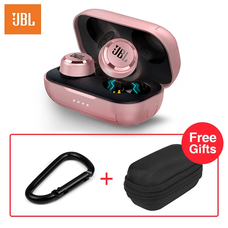 JBL T280 TWS вкладыши Беспроводные Bluetooth 5,0 спортивные наушники IPX5 водонепроницаемые стерео музыкальные динамические наушники с зарядным устройством и микрофоном - Цвет: Pink