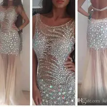 Длинное Тюлевое платье, новинка, модное сексуальное роскошное платье с открытой спиной и бисером, праздничное платье для выпускного вечера