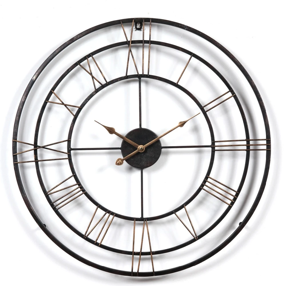 Hot 3d 60cm Large Brief Retro Wall Clock Vintage Modern Style Hollow Out Household Bedroom Art Clocks Livingroom Wall Home Decor Wall Clocks Aliexpress