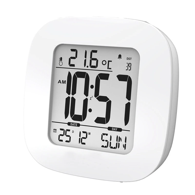 

Baldr Mini LCD Digital Alarm Clock Calendar Snooze Timer Indoor Bedroom Thermometer Travel Watcher Backlight Temperature Sensor