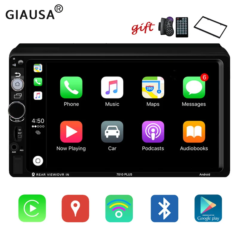 

7'' Car Radio For Apple Carplay 2 Din Android Car Stereo GPS Multimedia Player Universal Touch Auto Radio DAB AUX USB Subwoofer