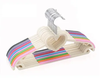 

Multifunctional Candy Color Heart Shaped Plastic Hanger for Suits,Non Slip (20 Pieces/Lot)