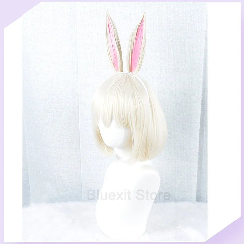wig and ears Аниме BEASTARS Haru парик заячьи кроличьи уши персонифицированные звери Косплей Короткие Бобо волосы девушки Хэллоуин взрослых ролевые игры - Цвет: wig and ears