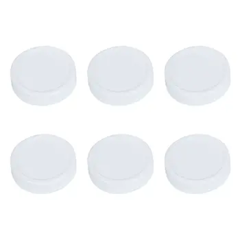 

New 6pcs White Leak Proof Jar Lids Plastic Storage Screw Caps Cover Replacement for Solid Caps Wide Mouth Lid Jar