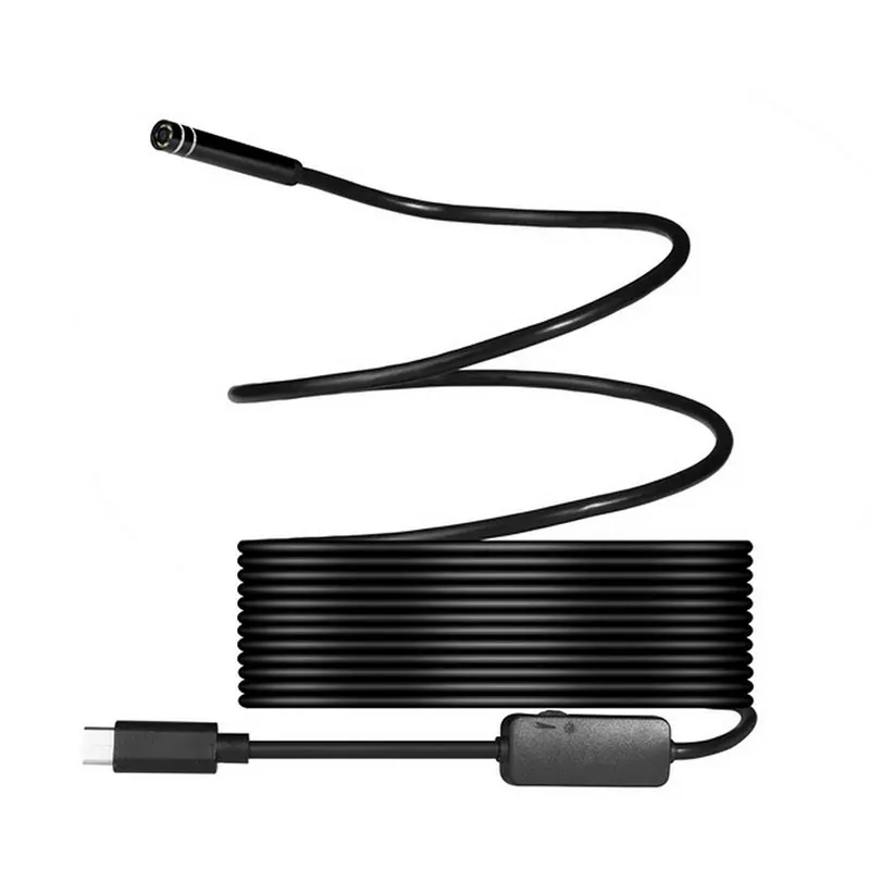 Usb тип-c эндоскоп бороскоп камера для осмотра внутренней поверхности Android 5 м Тип C 8LED 8 мм 2MP