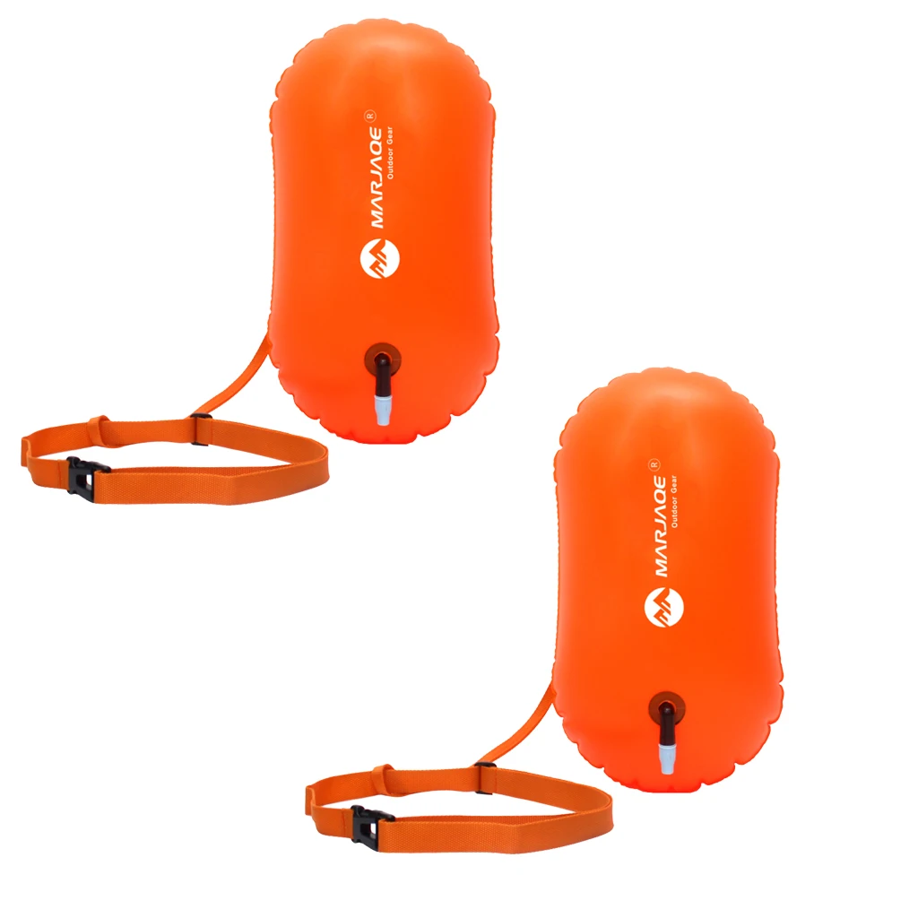 2pcs Swim Buoy Safety Tow Float for Adults - Waterproof & Inflatable - Perfect for Open Water Swimming Training