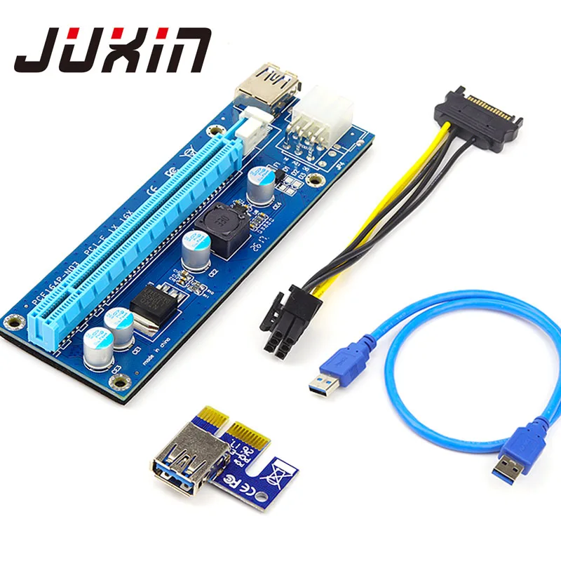 

10 шт./партия, усовершенствованная Райзер-карта PCI-E 1X до 16X, 60 см, USB 3,0